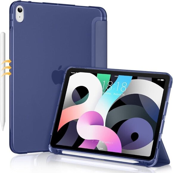 iPad Air 4 case iPad Air 4th Generation 10.9" with Apple Pencil Holder Navy Blue - Picture 1 of 7